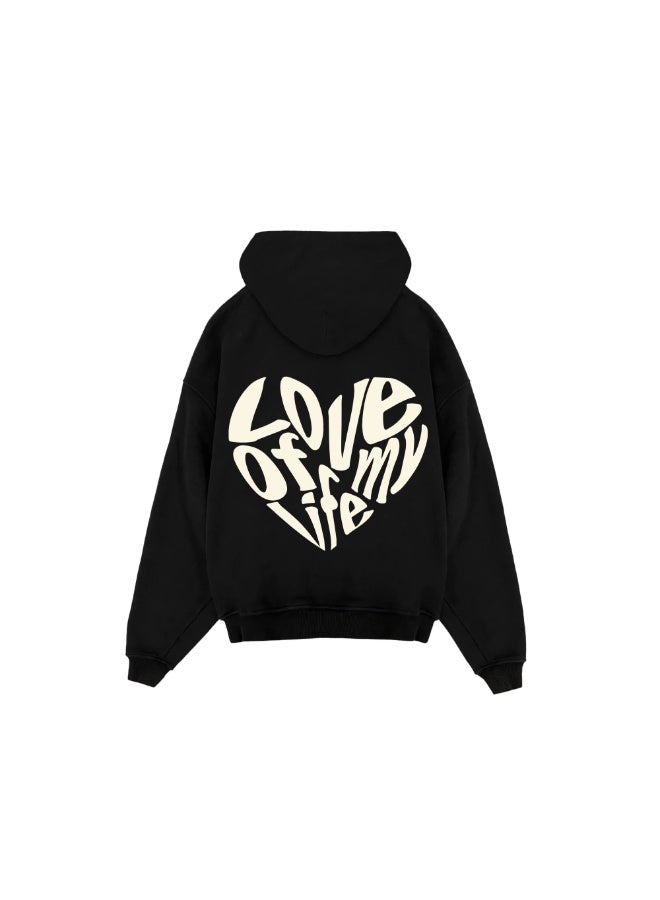 Premium Apparel Love Of My Life Hoodie Black [VALENTINES DAY HOODIE] - Image 3